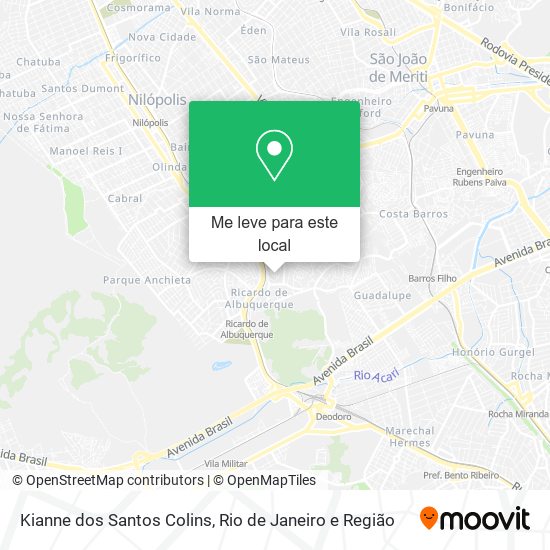 Kianne dos Santos Colins mapa