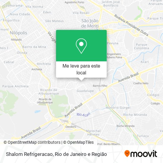 Shalom Refrigeracao mapa