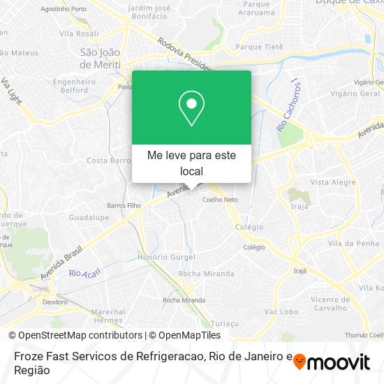 Froze Fast Servicos de Refrigeracao mapa