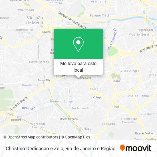 Christino Dedicacao e Zelo mapa