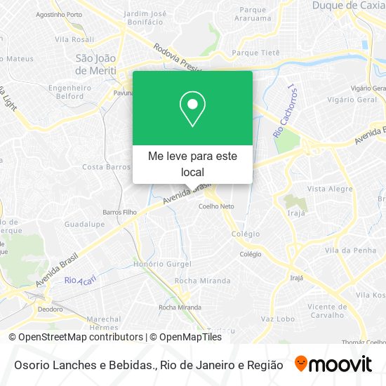 Osorio Lanches e Bebidas. mapa