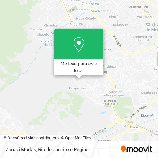 Zanazi Modas mapa