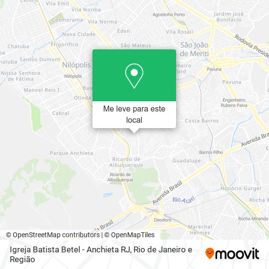 Igreja Batista Betel - Anchieta RJ mapa