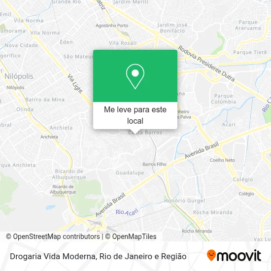 Drogaria Vida Moderna mapa