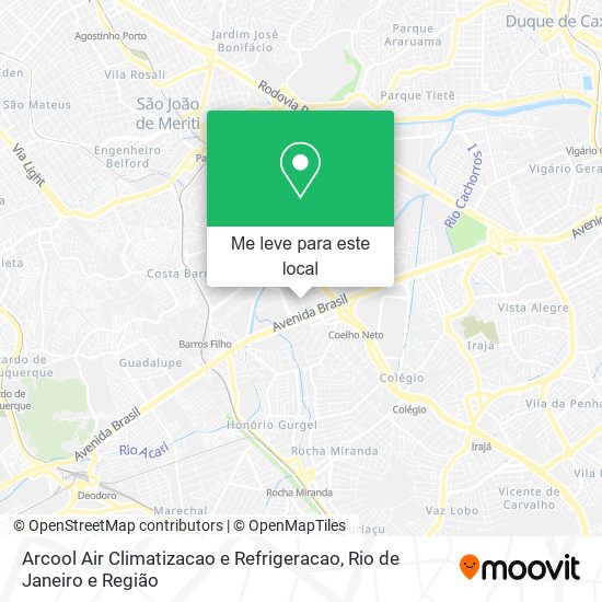 Arcool Air Climatizacao e Refrigeracao mapa