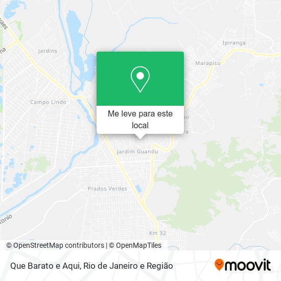 Que Barato e Aqui mapa