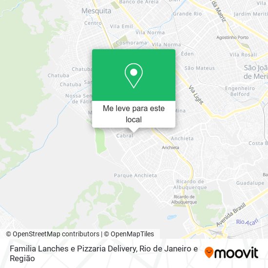Familia Lanches e Pizzaria Delivery mapa