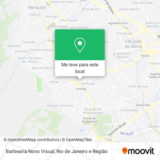 Barbearia Novo Visual mapa