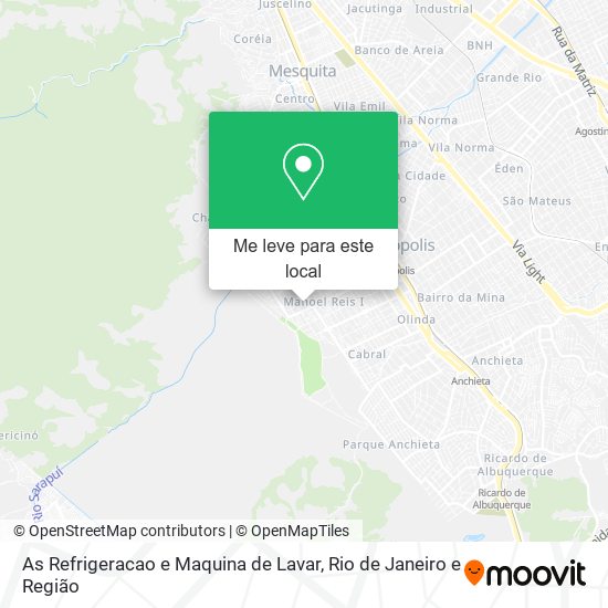 As Refrigeracao e Maquina de Lavar mapa