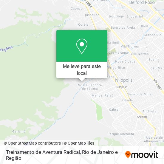 Treinamento de Aventura Radical mapa