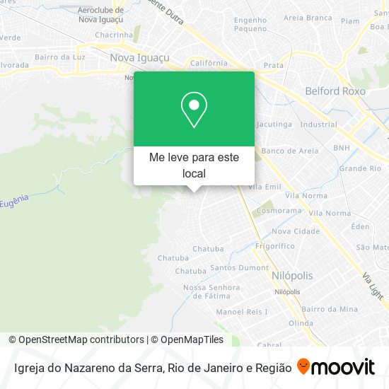 Igreja do Nazareno da Serra mapa