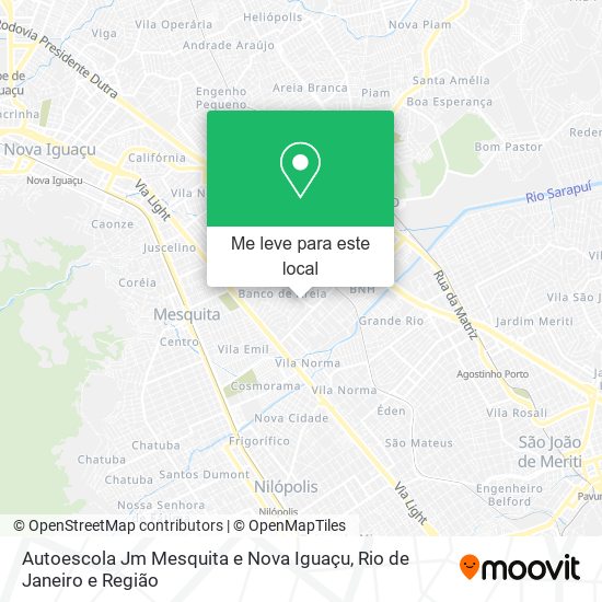 Autoescola Jm Mesquita e Nova Iguaçu mapa