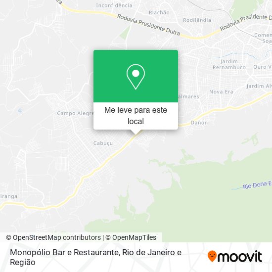 Monopólio Bar e Restaurante mapa