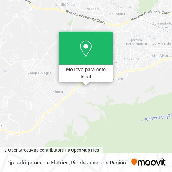 Djp Refrigeracao e Eletrica mapa