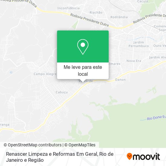 Renascer Limpeza e Reformas Em Geral mapa