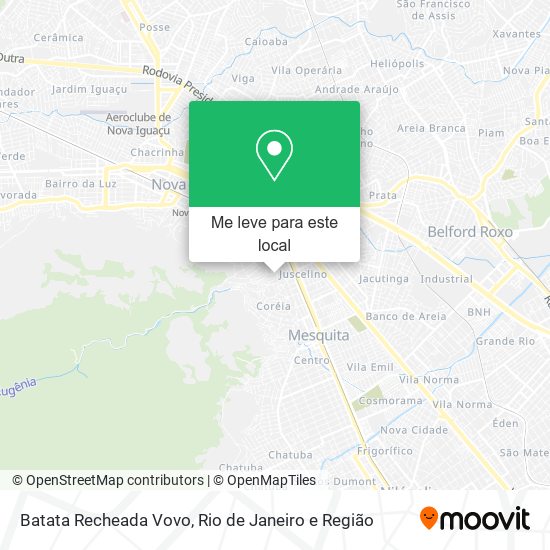 Batata Recheada Vovo mapa