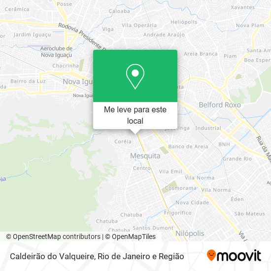 Caldeirão do Valqueire mapa