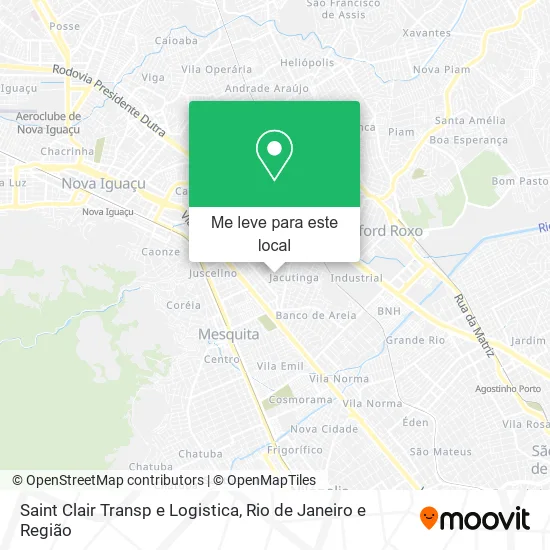 Saint Clair Transp e Logistica mapa