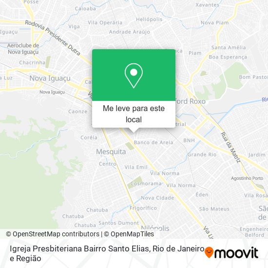 Igreja Presbiteriana Bairro Santo Elias mapa
