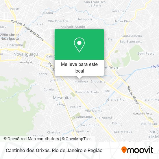 Cantinho dos Orixás mapa