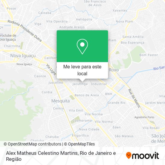 Alex Matheus Celestino Martins mapa