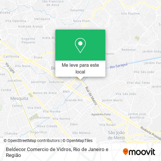 Beldecor Comercio de Vidros mapa