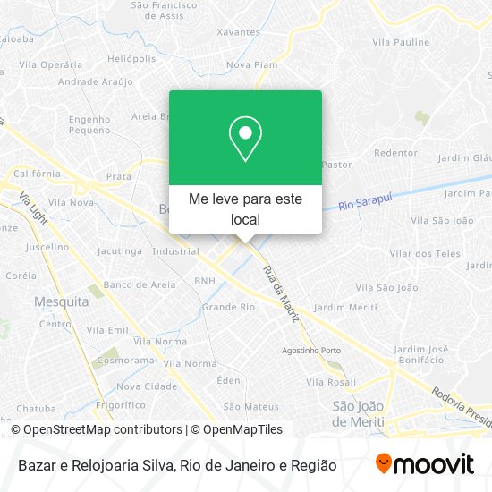 Bazar e Relojoaria Silva mapa