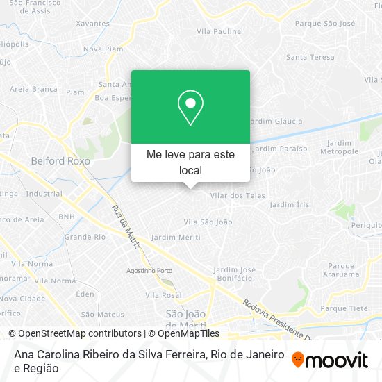 Ana Carolina Ribeiro da Silva Ferreira mapa