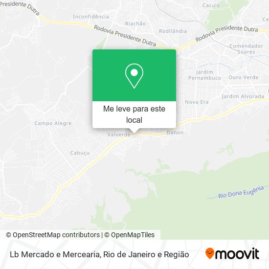 Lb Mercado e Mercearia mapa