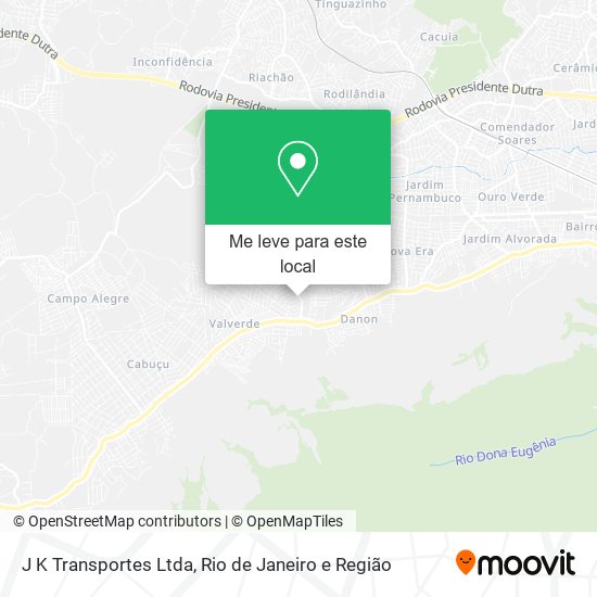 J K Transportes Ltda mapa