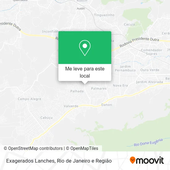 Exagerados Lanches mapa