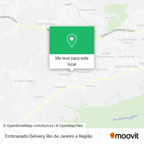 Embrasado Delivery mapa