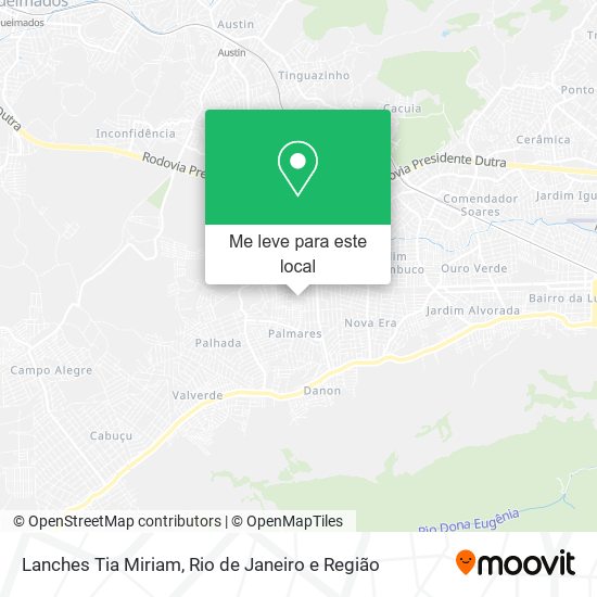 Lanches Tia Miriam mapa