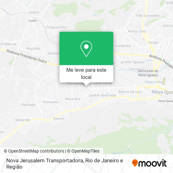Nova Jerusalem Transportadora mapa