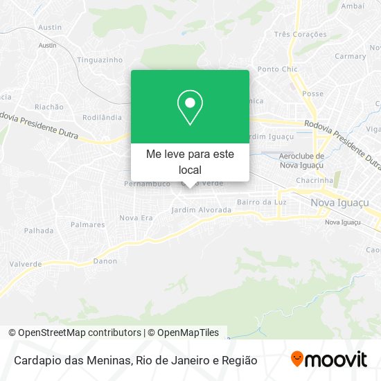 Cardapio das Meninas mapa