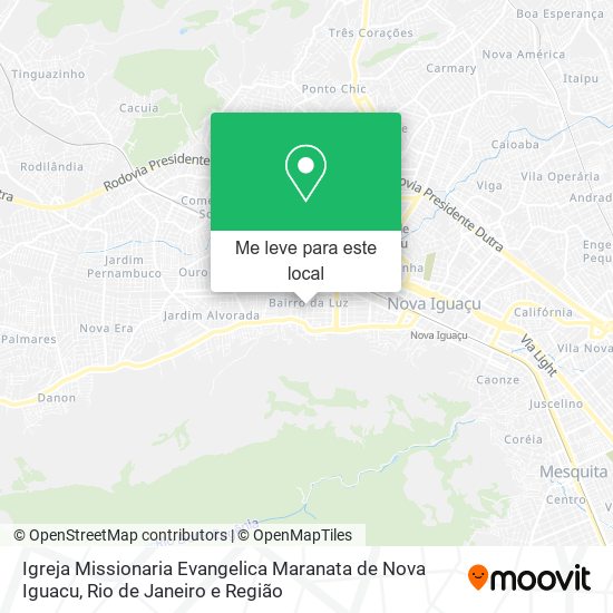 Igreja Missionaria Evangelica Maranata de Nova Iguacu mapa