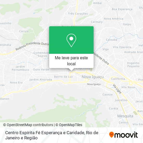 Centro Espírita Fé Esperança e Caridade mapa
