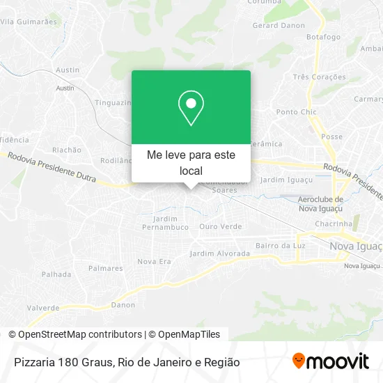 Pizzaria 180 Graus mapa