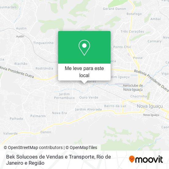 Bek Solucoes de Vendas e Transporte mapa