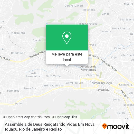 Assembleia de Deus Resgatando Vidas Em Nova Iguaçu mapa