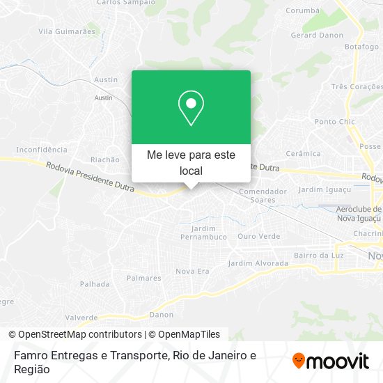 Famro Entregas e Transporte mapa