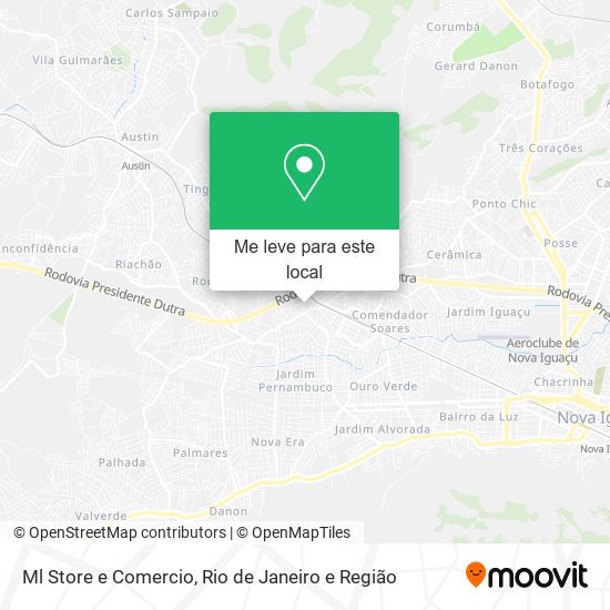 Ml Store e Comercio mapa