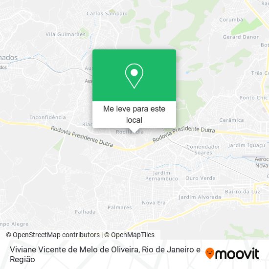 Viviane Vicente de Melo de Oliveira mapa