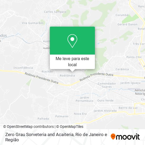 Zero Grau Sorveteria and Acaiteria mapa