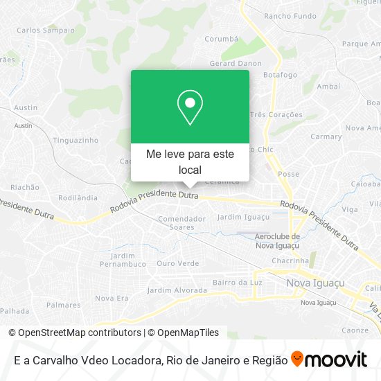 E a Carvalho Vdeo Locadora mapa