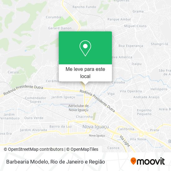 Barbearia Modelo mapa