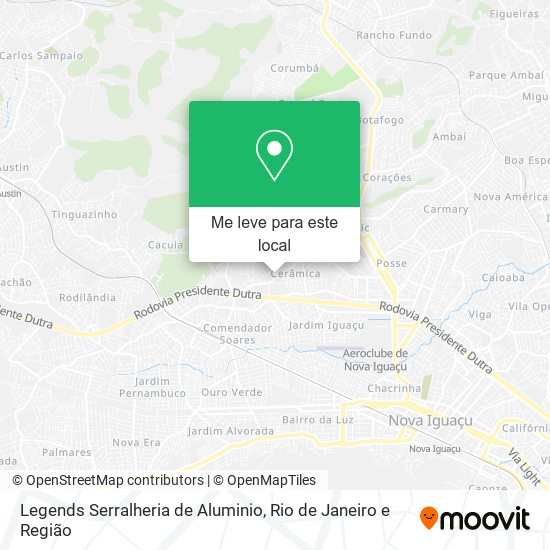 Legends Serralheria de Aluminio mapa