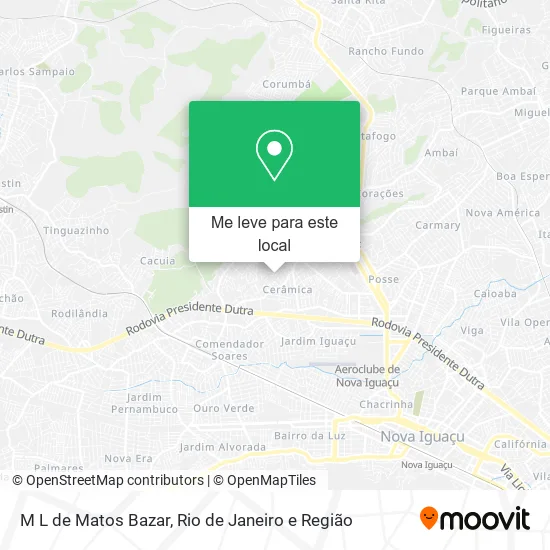 M L de Matos Bazar mapa