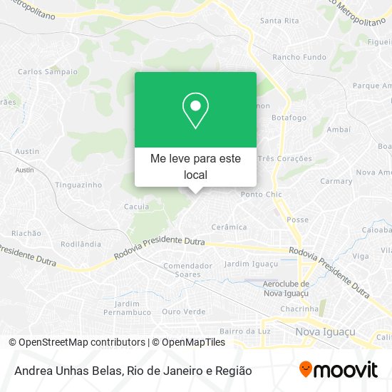 Andrea Unhas Belas mapa