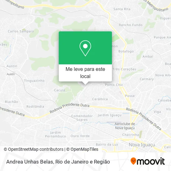 Andrea Unhas Belas mapa